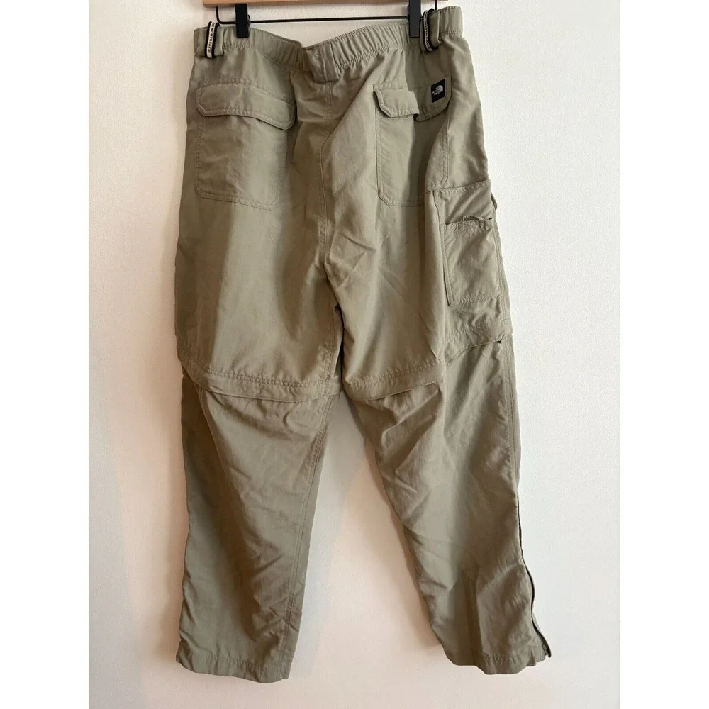 Vtg The North Face Convertible Pants‎ / Shorts Belted Utility Hiking Khaki XL